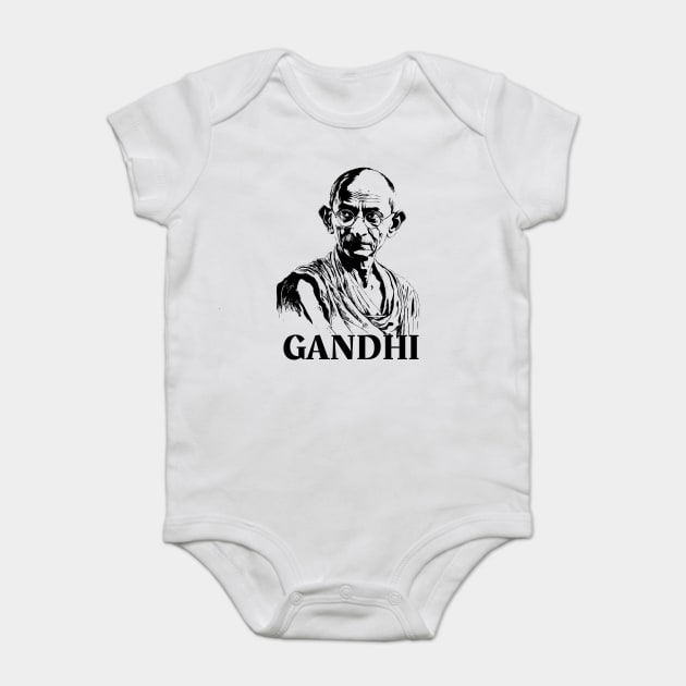 Mahatma Gandhi, Social Activist Baby Bodysuit by UrbanLifeApparel
